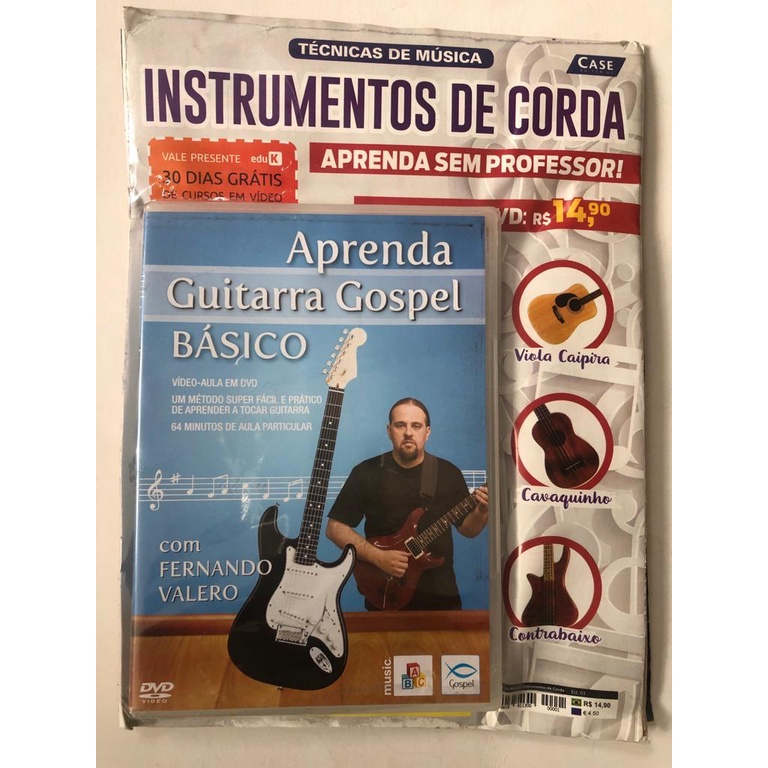 Revista INSTRUMENTOS DE CORDA Aprenda Sem Professor DVD Aprenda