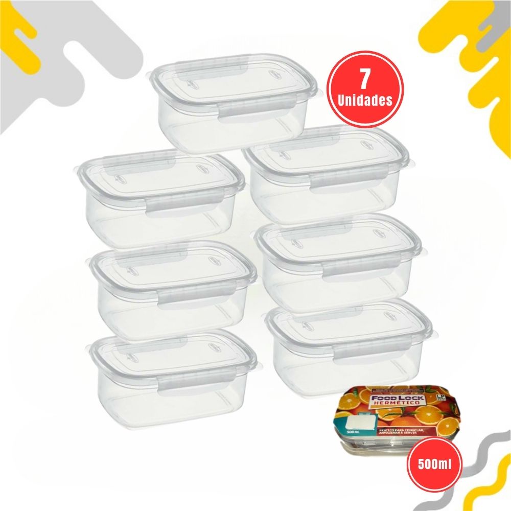 Kit Marmitas Fitness Ml Para Freezer E Microondas Potes Pl Sticos