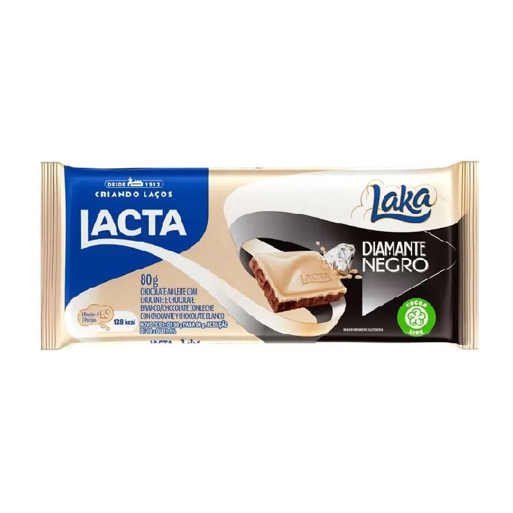 Barra De Chocolate Diamante Negro Laka Lacta G Shopee Brasil