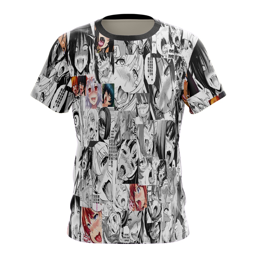 Camiseta Hentai Ahegao Anime Ecchi Manga Loli Blusa 3d Estampa Total