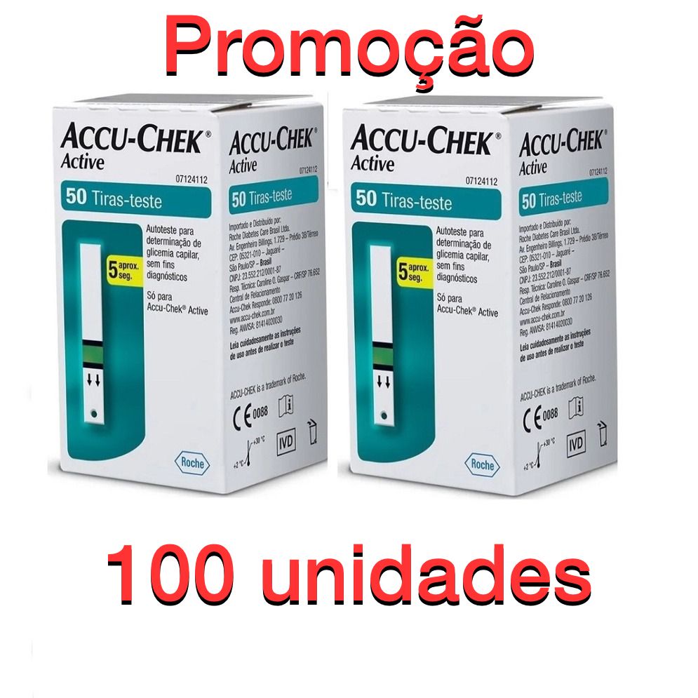 Tiras Accu Chek Active De Glicemia Caixa Unidades Tiras