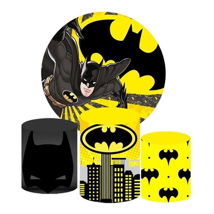 Painel Redondo Capas Cilindros Tecido Batman Shopee Brasil