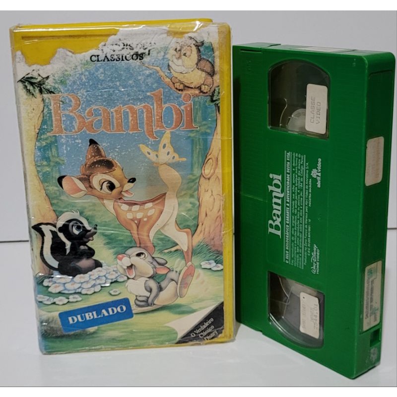 Fita Vhs Desenho Bambi Disney Dublado Video Cassete Shopee Brasil