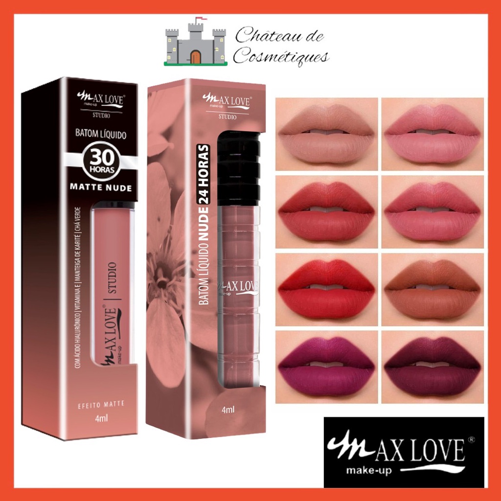 Batom L Quido Matte Nude Max Love Horas Shopee Brasil