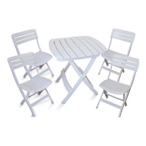 Conjunto Mesa E 4 Cadeiras Ripada Antares Branco Kit 01 Jogo Shopee