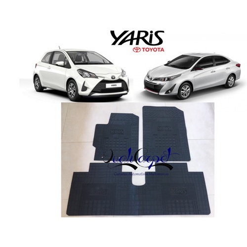 Jogo Tapete Borracha Personalizado Toyota Yaris Hatch Sedan Shopee Brasil