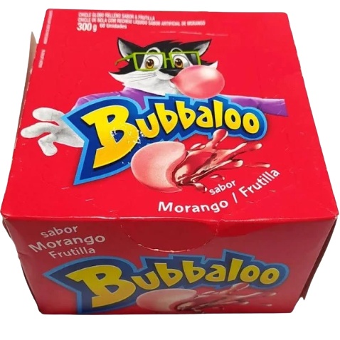 Caixa De Chiclete Bubbaloo Morango Frutilla 300g Shopee Brasil