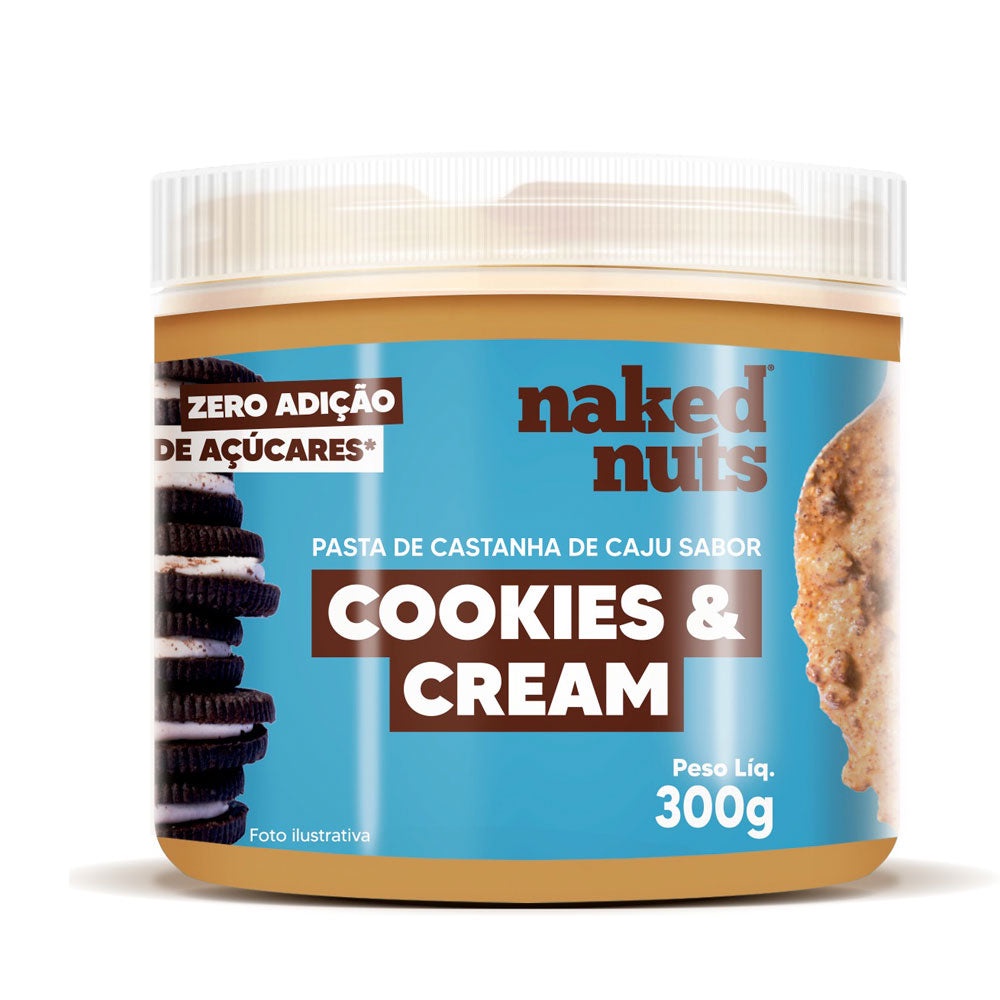 Pasta De Castanha De Caju Cookies Cream Naked Nuts 300G Shopee