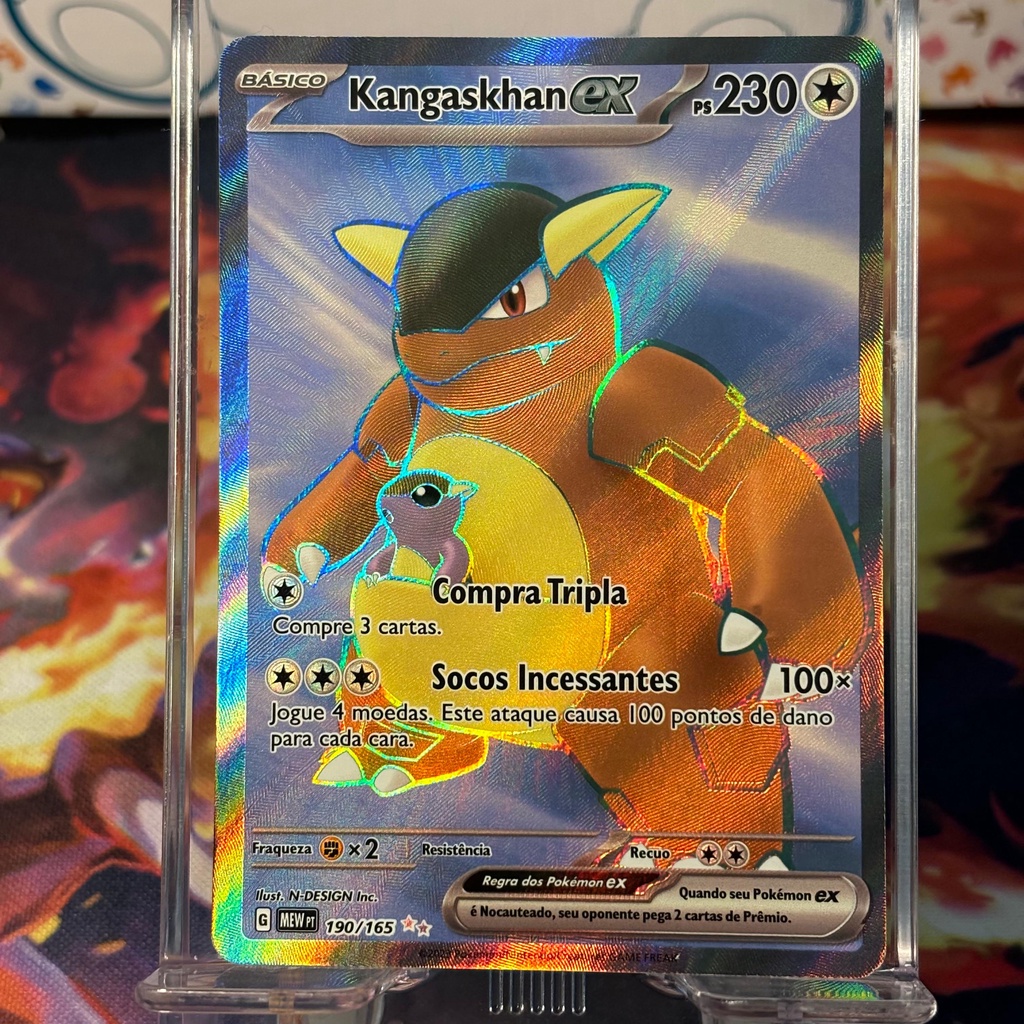 Carta Pok Mon Kangaskhan Ex Mew Full Art Ultra Rara Cole O