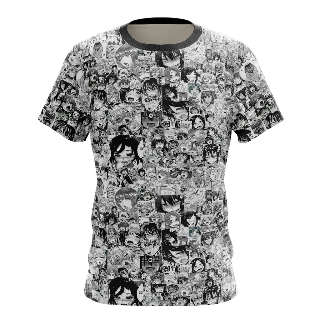 Camiseta Hentai Ahegao Anime Ecchi Manga Loli Blusa Estampa Total Full