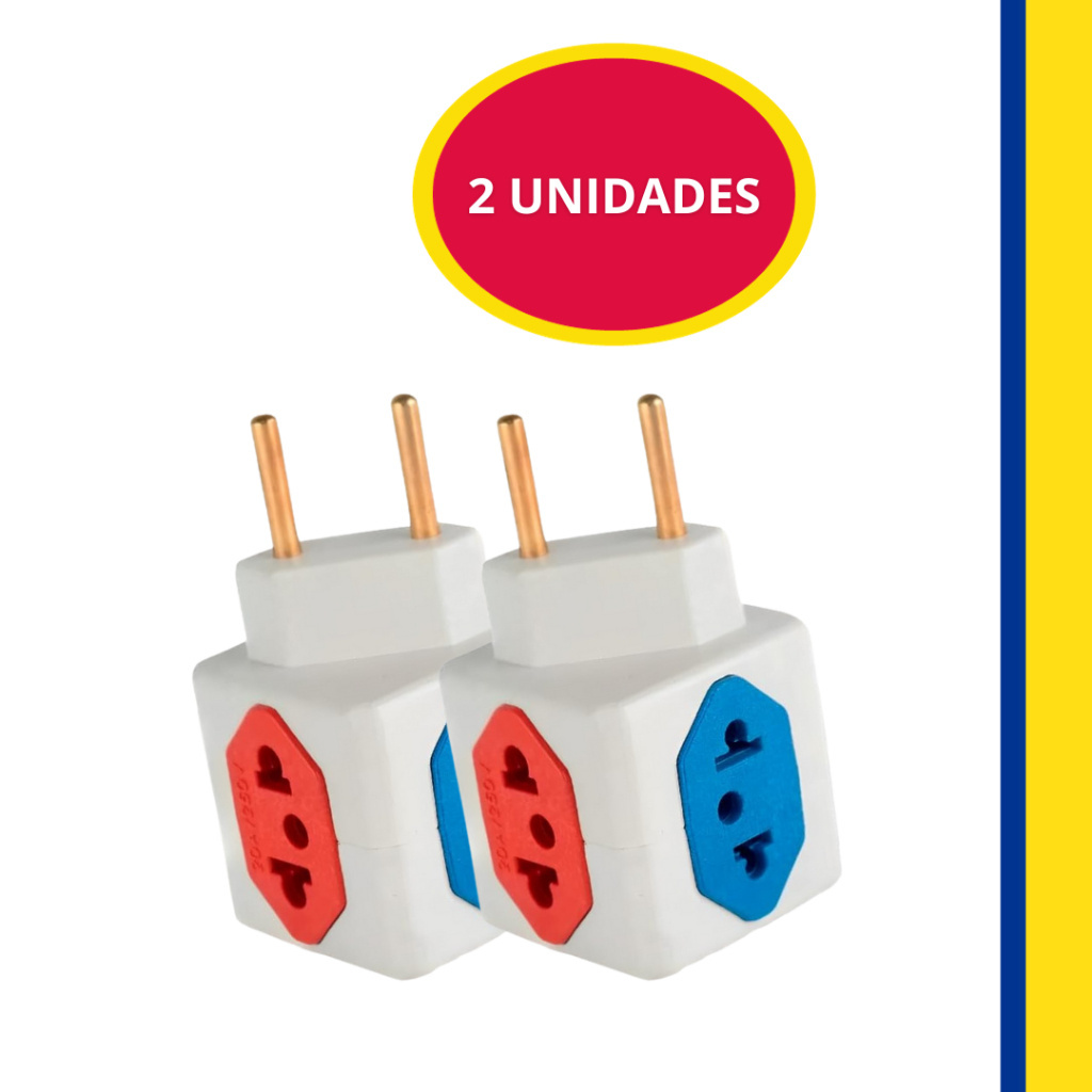 KIT 10 Adaptador Tomada Benjamin Cubo T 4 Entradas 10a 20a Shopee Brasil