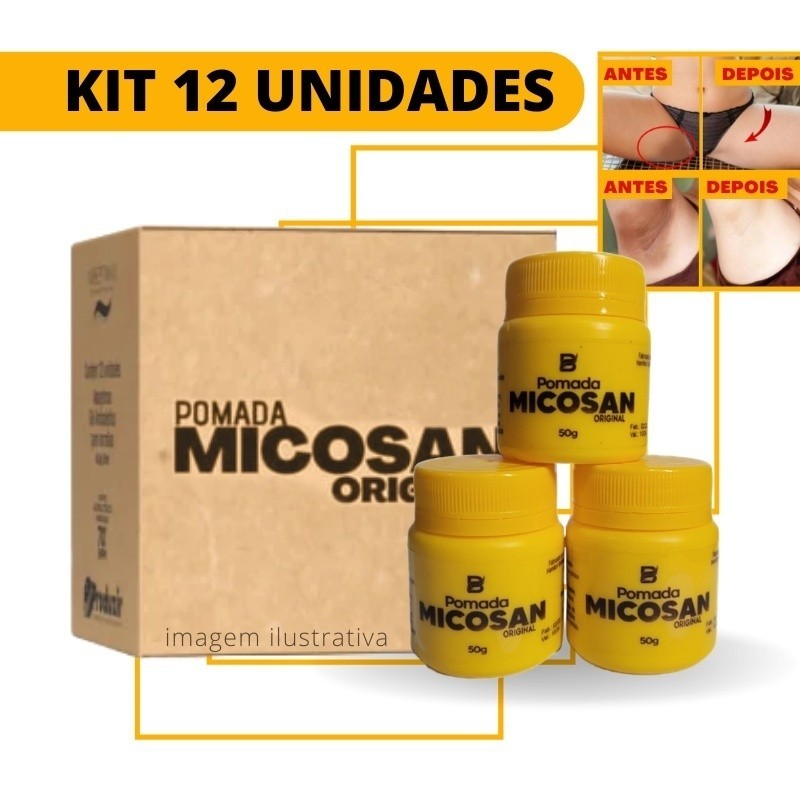 Kit 12 POMADA Micosan Creme Para Micoses E Clareador De Manchas