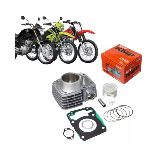 Kit Cilindro Pistao Motor Completo Cg Titan Fan Bros Shopee