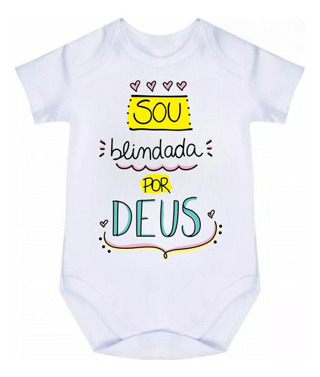 Body Menina Bebê Intantil Frases Sou Blindada Por Deus B13 Shopee Brasil