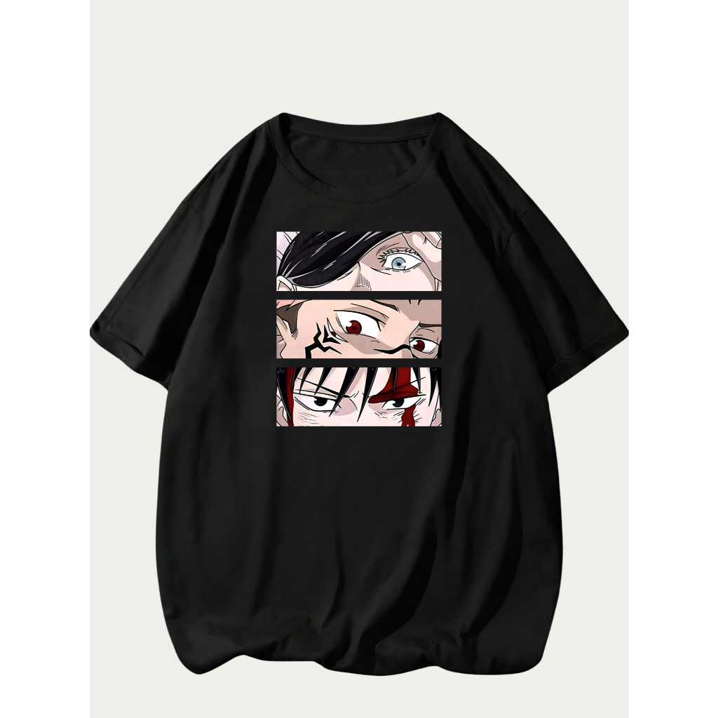 Camiseta Unissex Gojo Satoru Camisa Anime Algodão Jujutsu Kaisen Sukuna