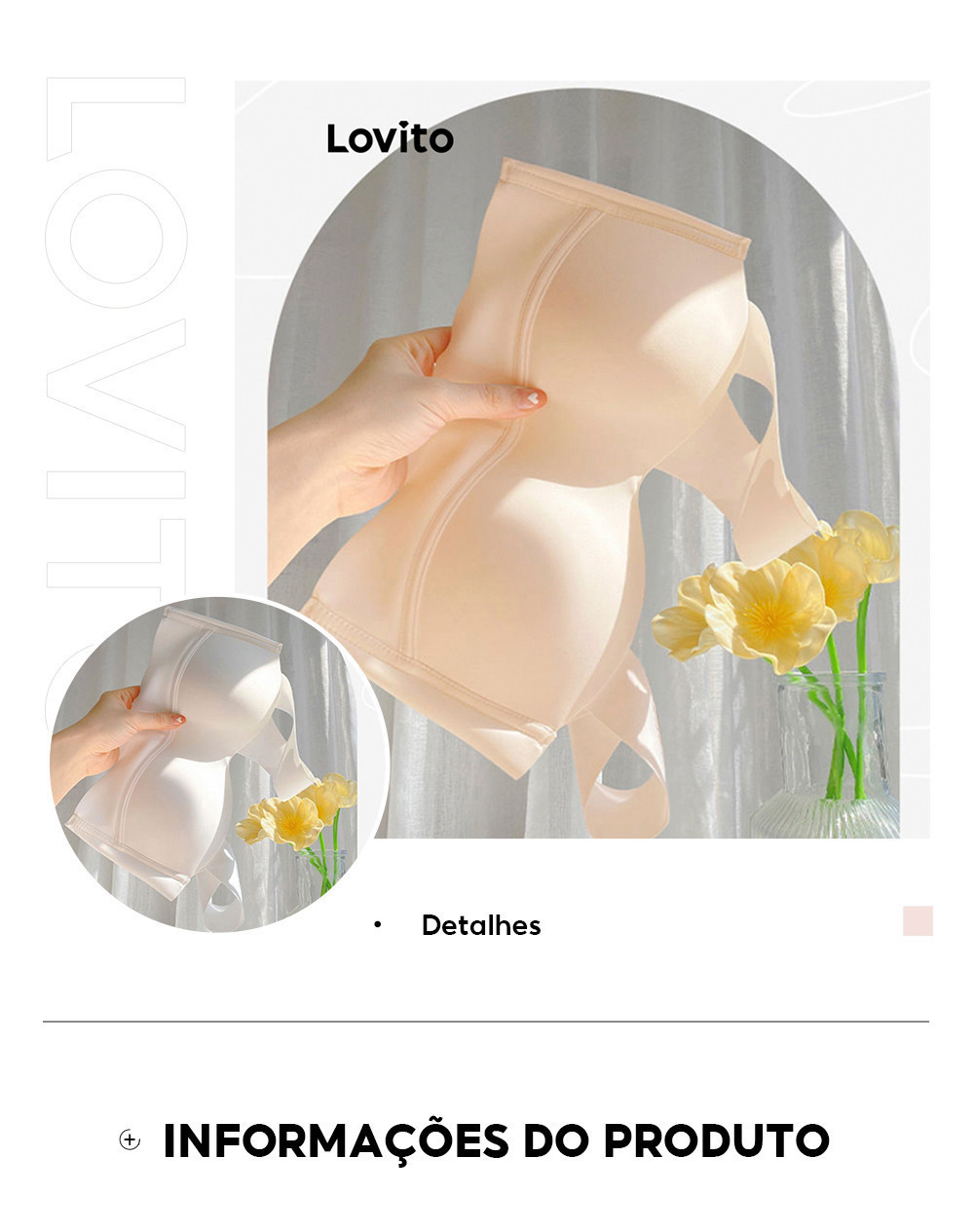 Lovito Sexy Suti Fivela Liso Para Mulheres Lnl Shopee Brasil