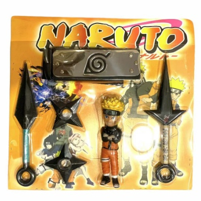 Kit Cartelado Naruto Bandana Aldeia Da Folha Kunai E Shuriken