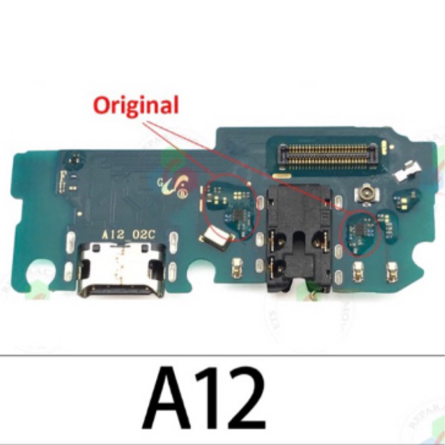 Placa Dock Conector Carga Turbo Fone P2 Para Galaxy A12 A125 Original