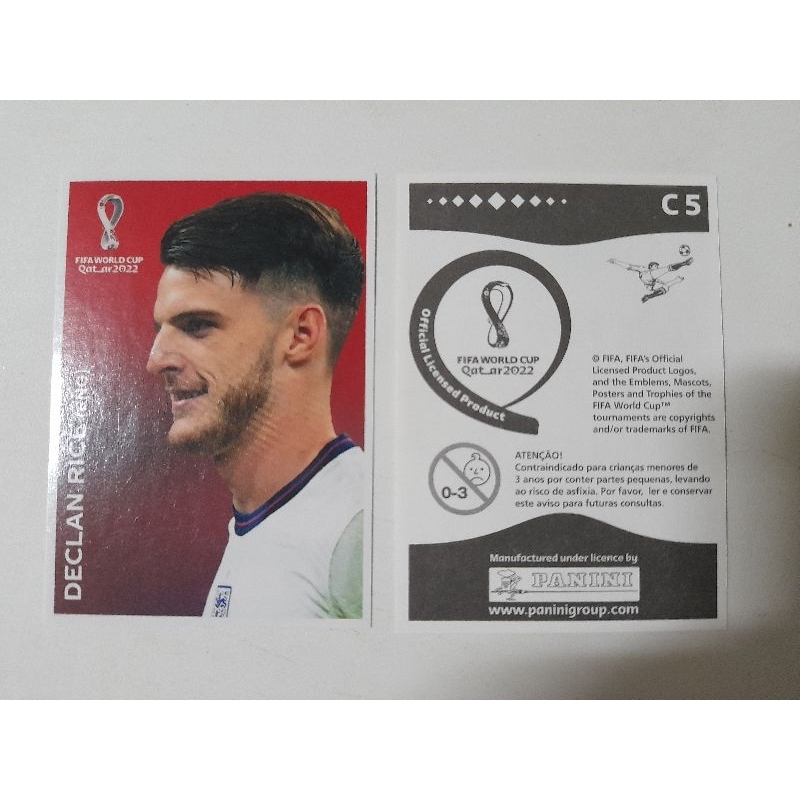 Figurinha Original Panini Coca Cola Declan Rice Shopee Brasil