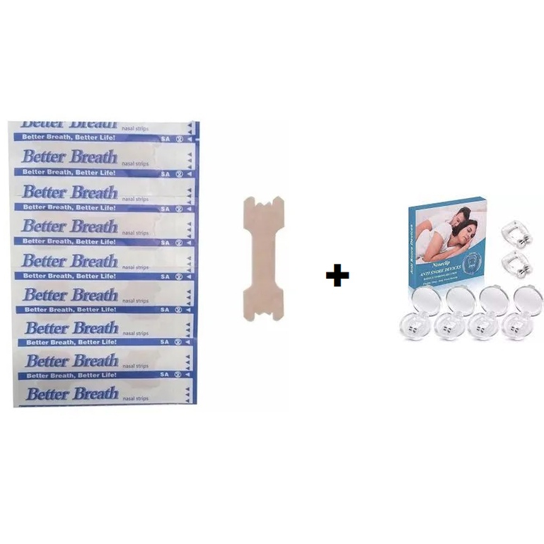 Kit 40 Adesivo Dilatador Nasal 4 Clip Nasal Anti Ronco Shopee Brasil