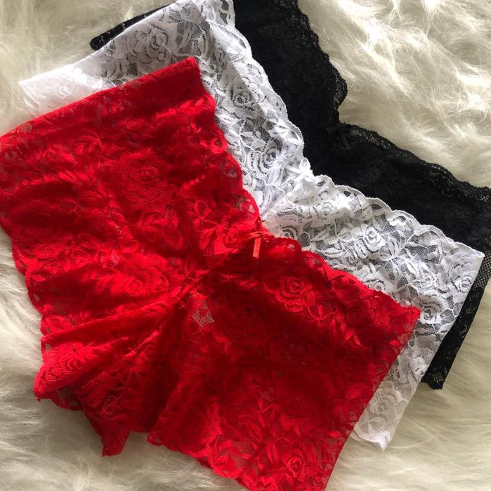 Calesson Renda Shortinho Lingerie Calcinha Shopee Brasil