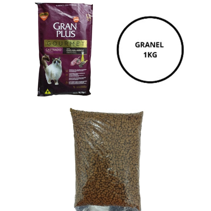 Gran Plus Gato Castrado Gourmet Ovelha E Arroz 1kg A Granel Shopee Brasil