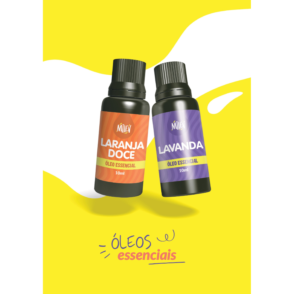 Kit de Óleos essenciais para aromaterapia Lavanda e Laranja Doce