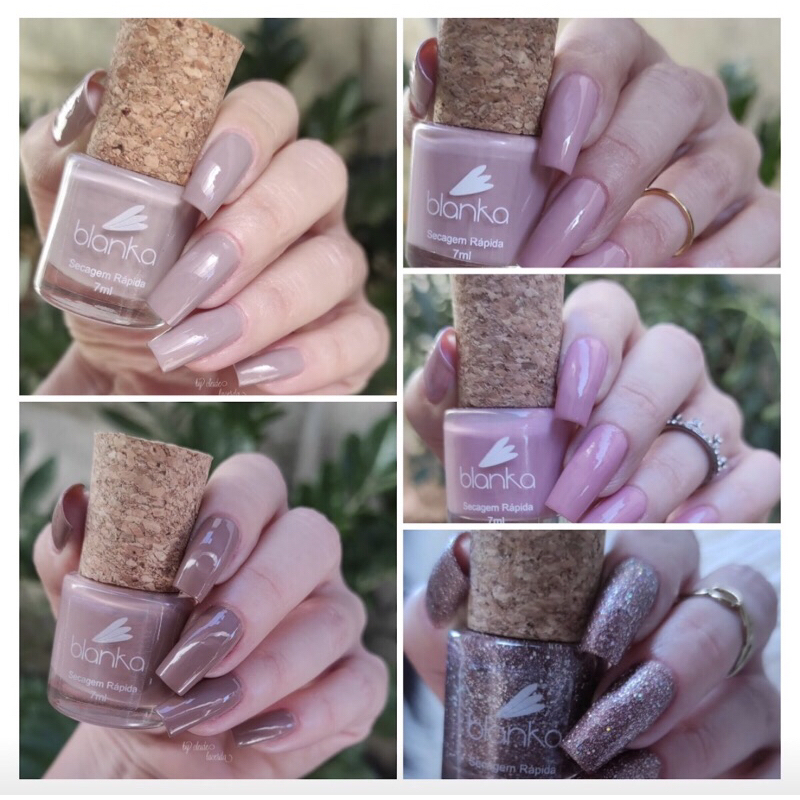 Kit De Esmaltes Blanka Tons Nude Shopee Brasil