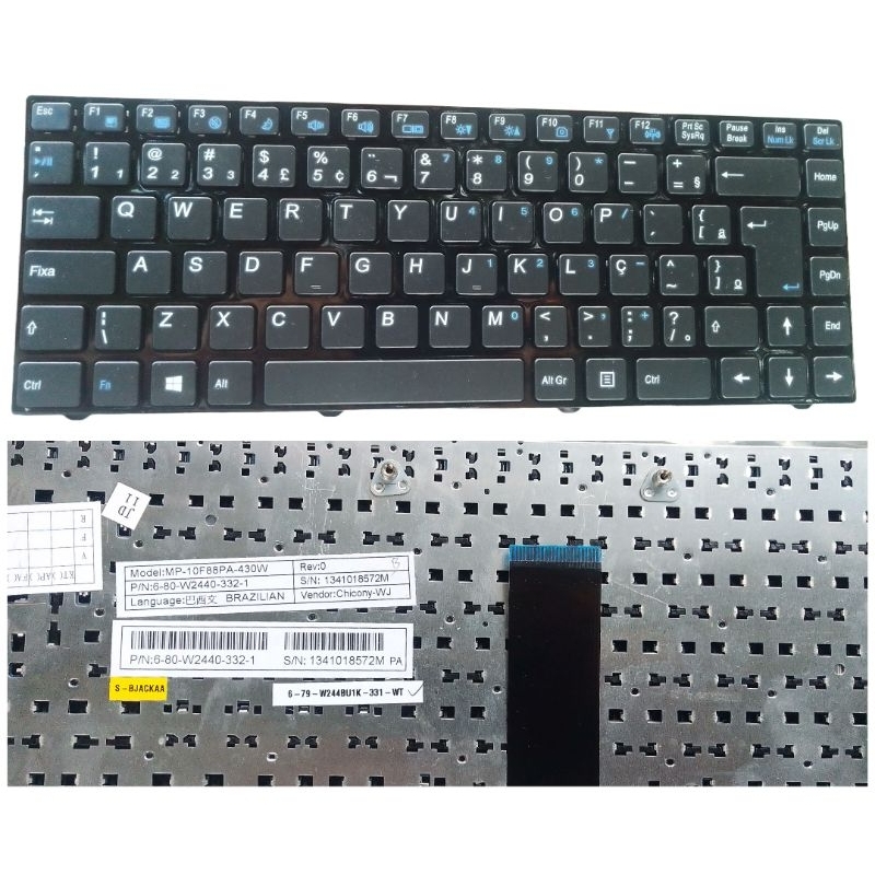 Teclado Notebook Itautec Infoway A7520 W7535 W7545 Shopee Brasil