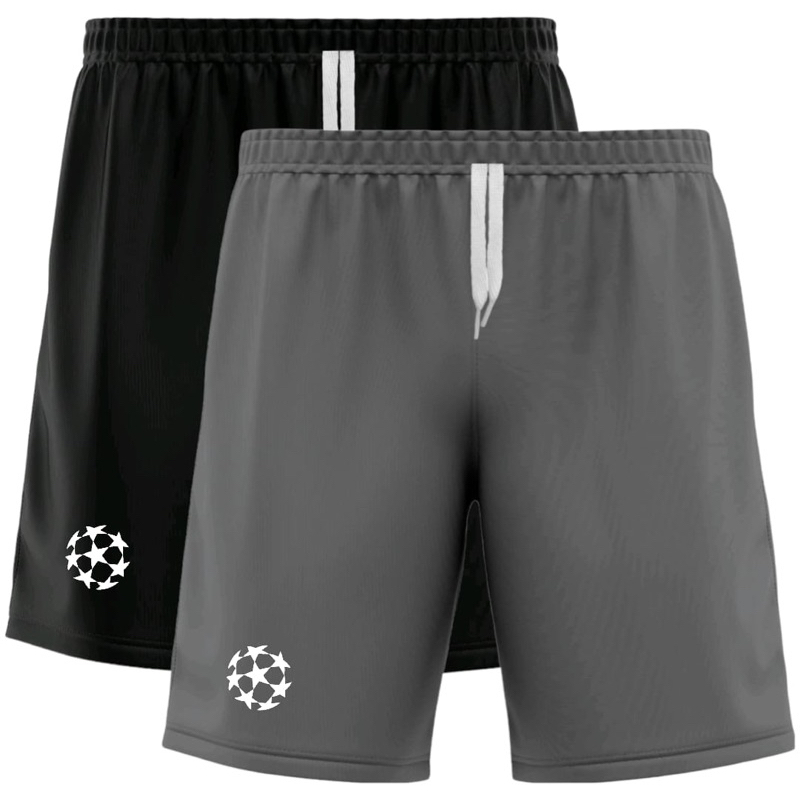 Kit Bermudas Champions League Dry Fit Futebol Academia Esportivo