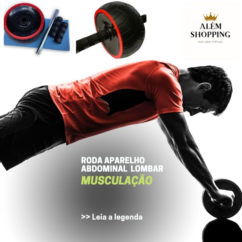 Roda Aparelho Abdominal Lombar Academia Exercícios Shopee Brasil