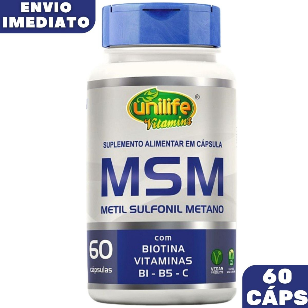 Msm Metil Sulfonil Metano Vitaminas C Psulas Mg Unilife