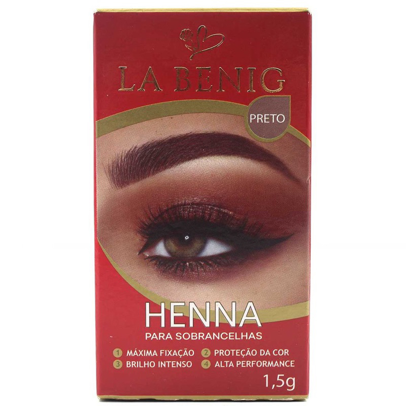 Kit Henna Sobrancelha Fixador La Benig G Shopee Brasil