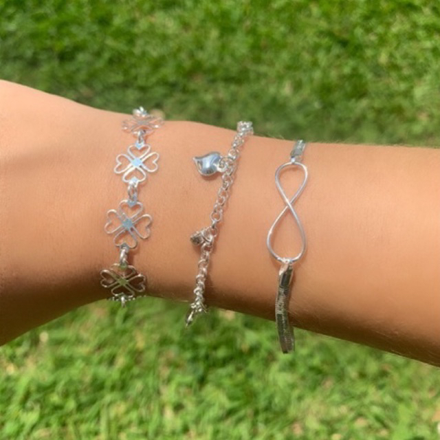 Pulseiras Banhadas A Prata Modelos Variados Shopee Brasil