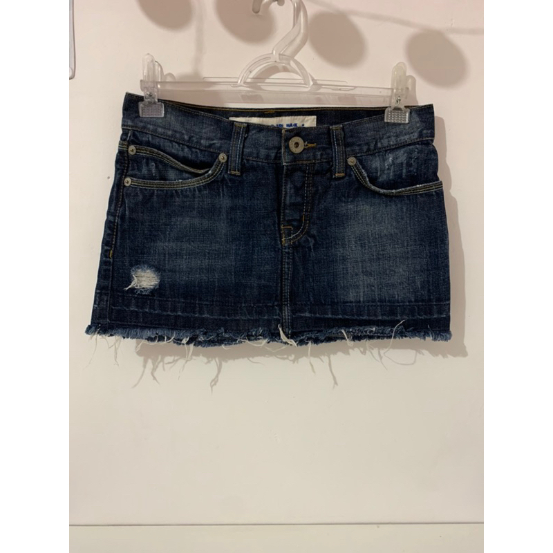 Saia Jeans Escuro Cintura Baixa Triton Aesthetic Y K S