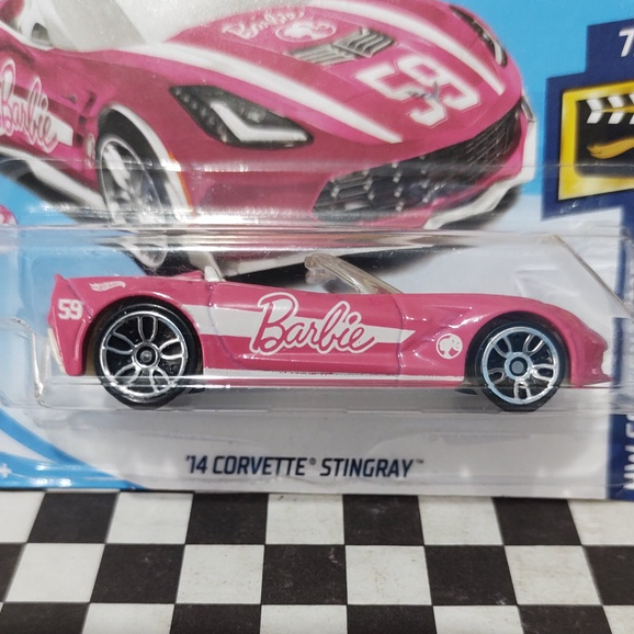 Hot Wheels 14 Corvette Stingray Barbie HW Screen Time Shopee Brasil