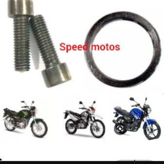 2 Parafuso Escape Ybr 125 Factor Xtz Yamaha Anel Escapamento Shopee