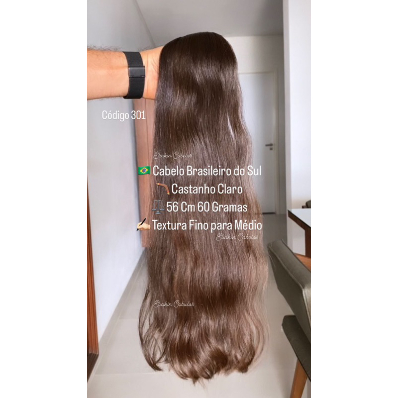 Cabelo Humano Brasileiro Do Sul Castanho Claro Cm Gramas Mega