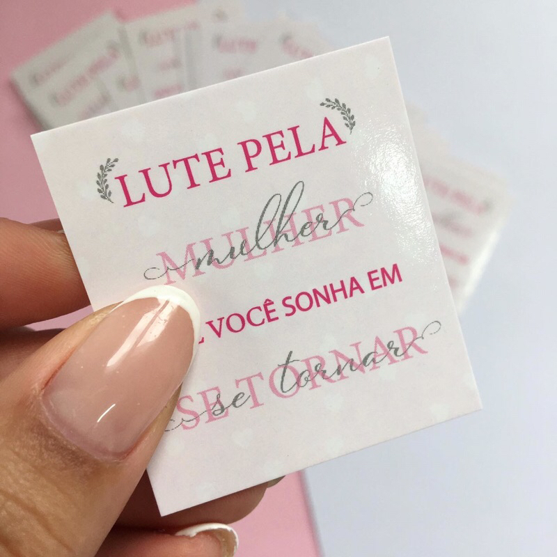 25 unidades Mini Card frase motivacional Coleção Dia das Mulheres