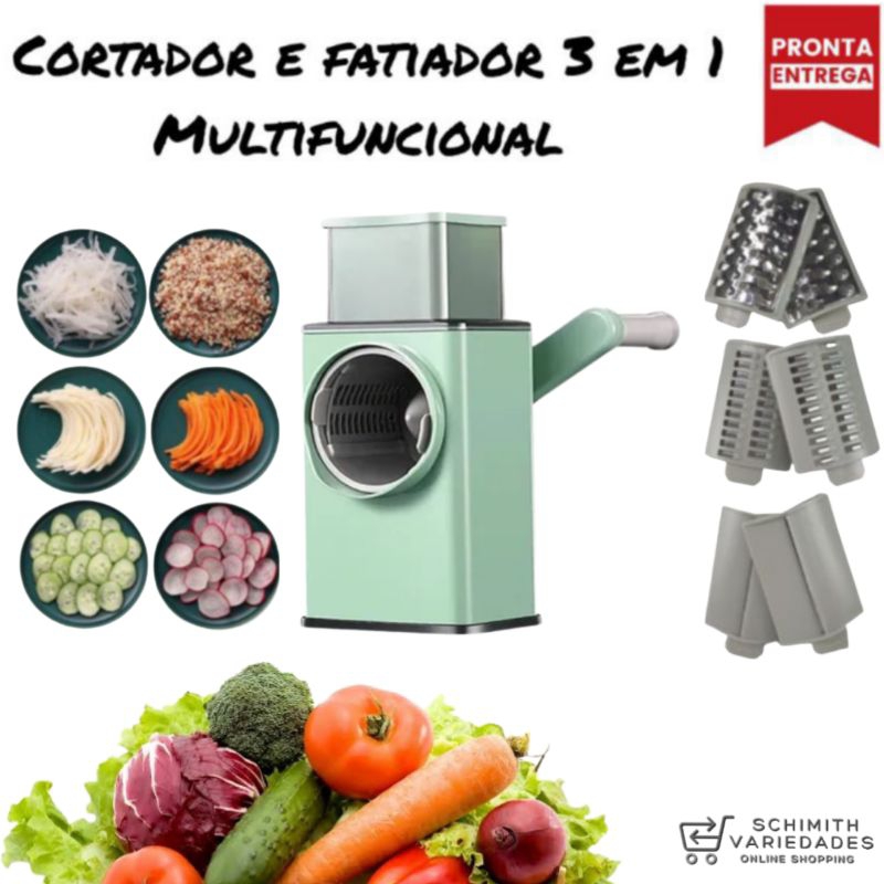 Triturador Ralador Multiprocessador Fatiador De Legumes Queijo Em