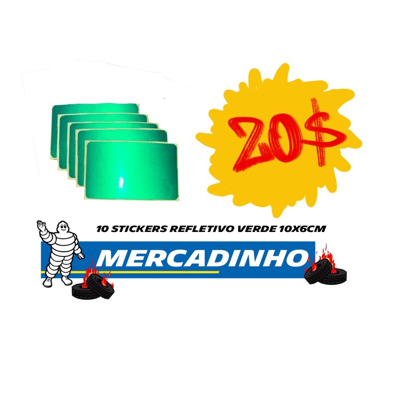 Adesivo Refletivo Shopee Brasil