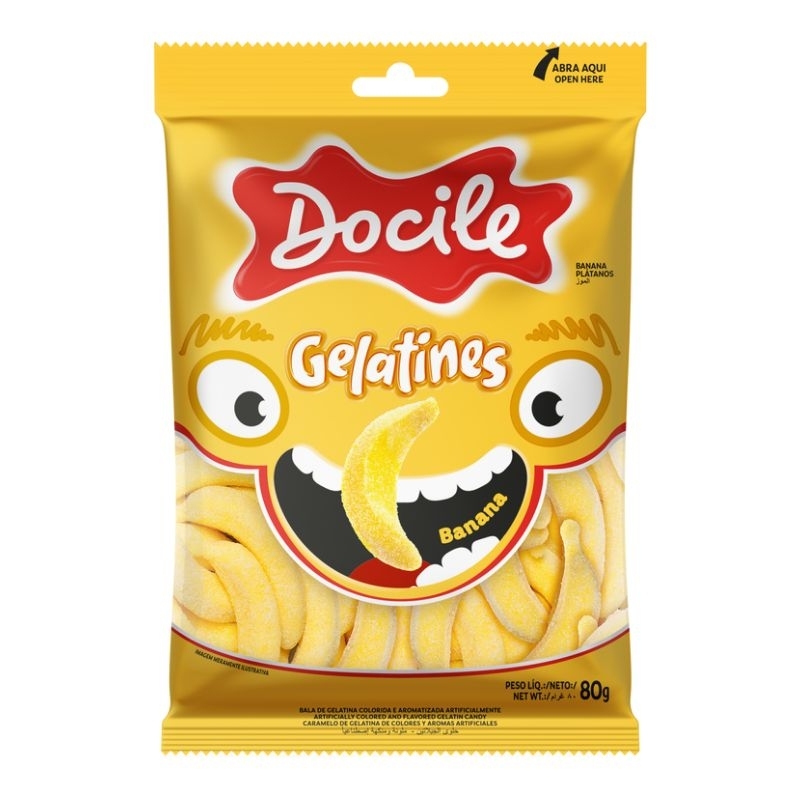 Bala Gelatines Bananinha Docile Sabor Banana Peso G Shopee Brasil