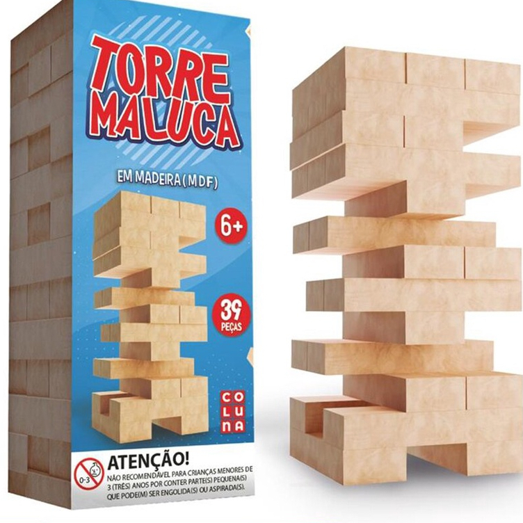 Jogo Torre Maluca Em Madeira MDF Shopee Brasil