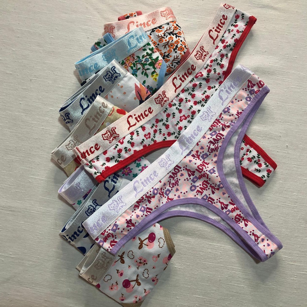 Kit 10 Calcinhas Fio Dental Lingerie Asa Delta Tanga Conforto Cós