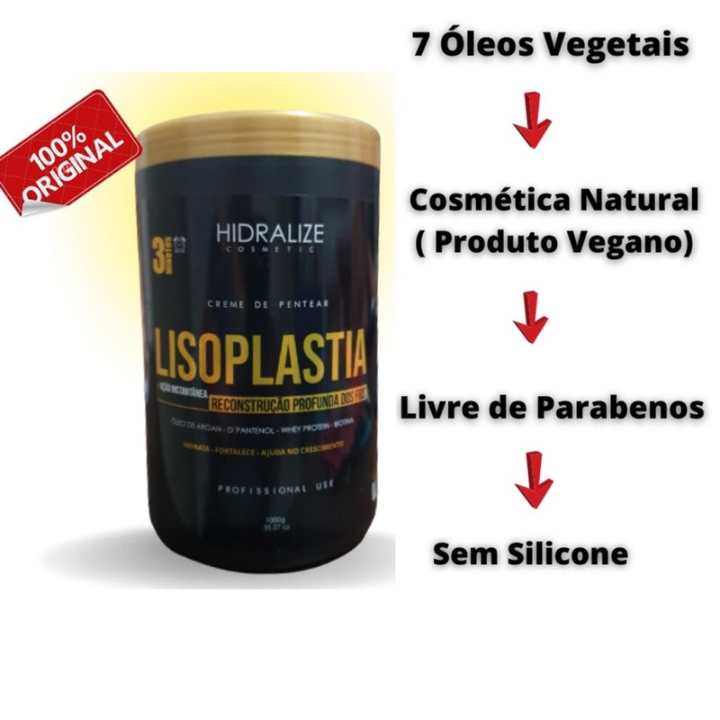 Máscara de Hidratação Lisoplastia Tratamento Capilar 1 kg Shopee Brasil