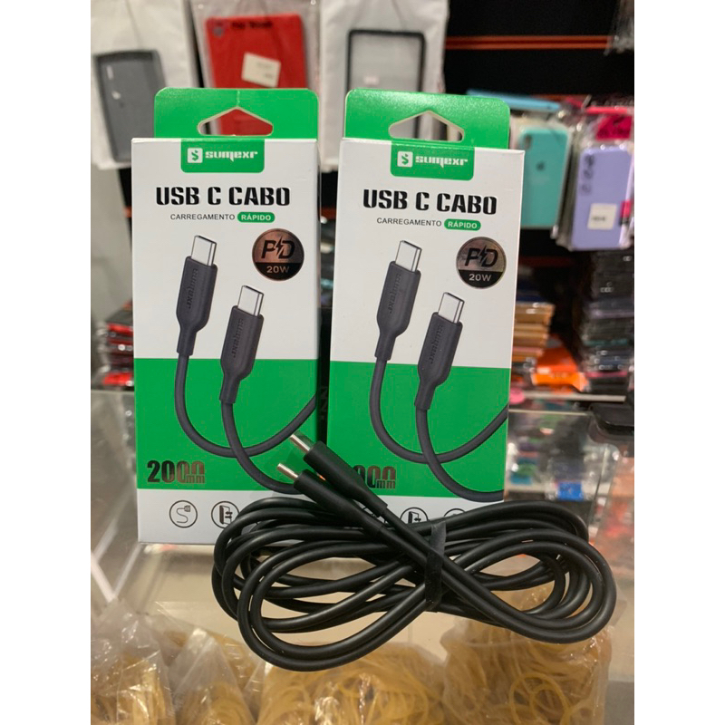 Cabo Usb C Sumexr Tipo C Tipo C Shopee Brasil