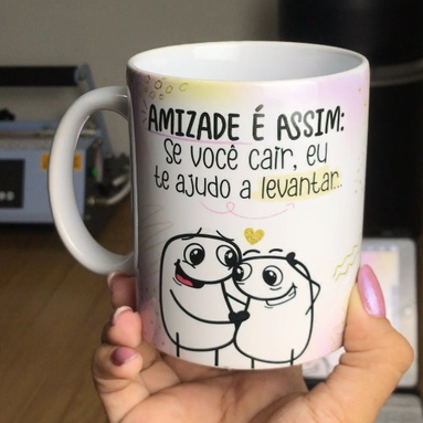 Caneca Flork Amizade Assim Se Voc Cair Eu Te Ajudo A Levantar