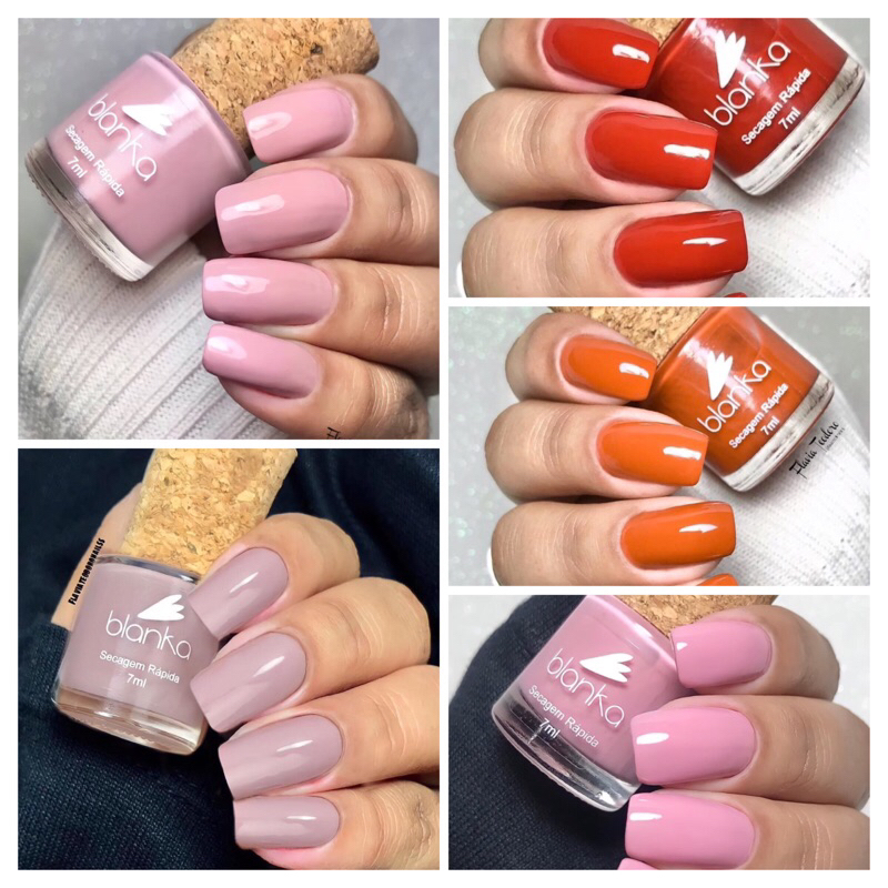 Kit De Esmaltes Blanka Tons De Nude Shopee Brasil