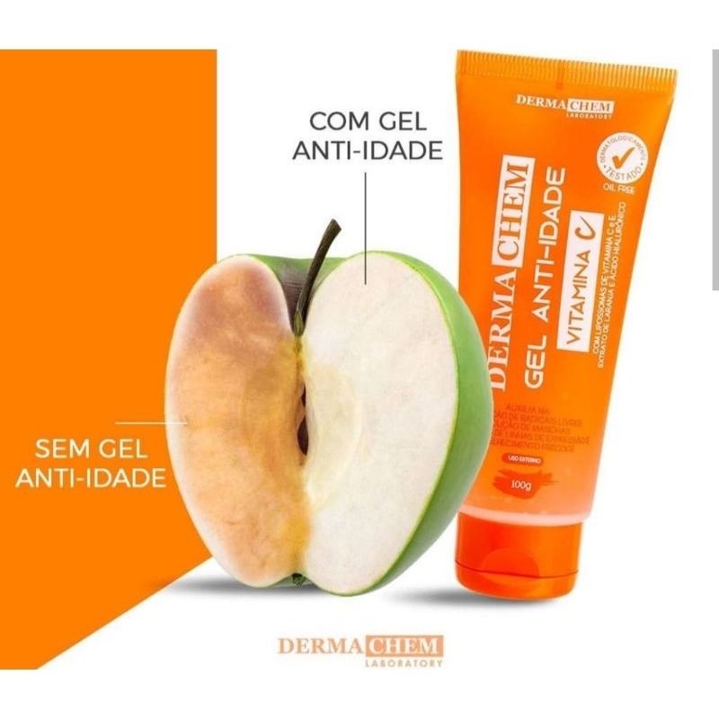 Gel Facial Anti Idade Vitamina C Dermachem 100 G Shopee Brasil