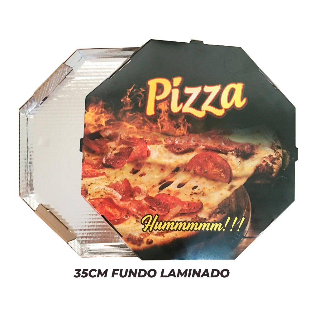 Caixa Pizza Oitavada Cm Fundo Laminado Fardo Unidades